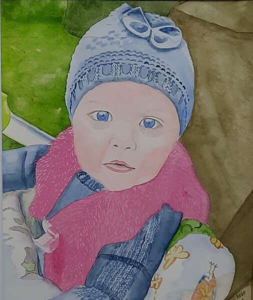 Elin (Baby Portrait) - Watercolour