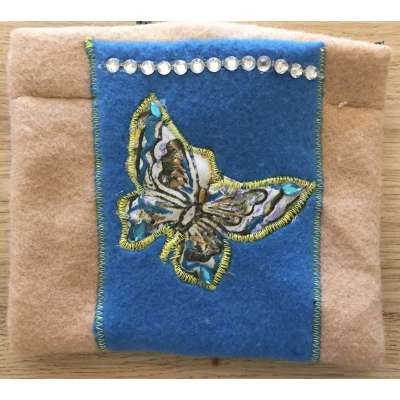 Pouch with butterfly