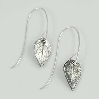Earrings - Silver Rose Leaf