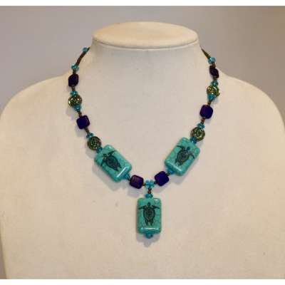Necklace - Turquoise Turtle