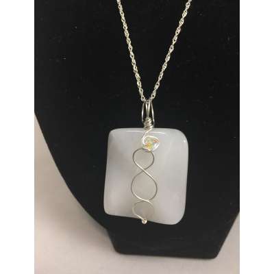 Necklace - White Jade Pendant