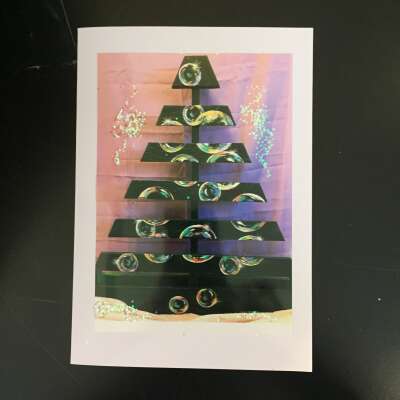 Palette Tree, Christmas Card