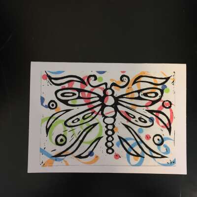 Splash Dragonfly, Greeting Card