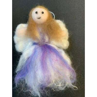 Needle Felted Angel Ornament