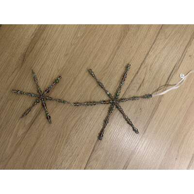 Double Snowflake - Faceted Bead Ornament