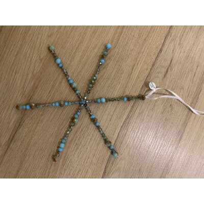 Faceted Bead Snowflake Ornament