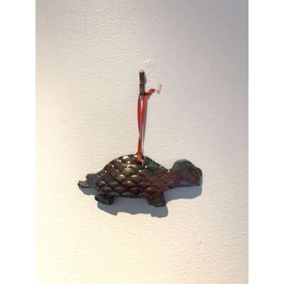 Turtle - Raku Pottery Ornament