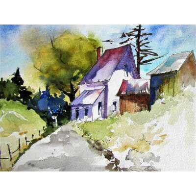 House on the Hill - Christmas Greeting Card