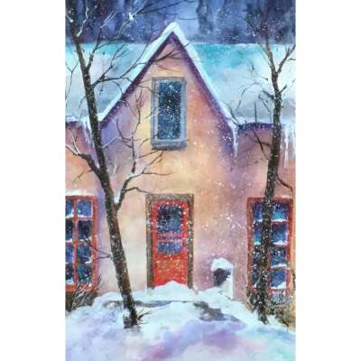 Old House - Christmas Greeting Card
