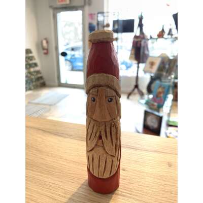 Hand-Carved Wood Santa