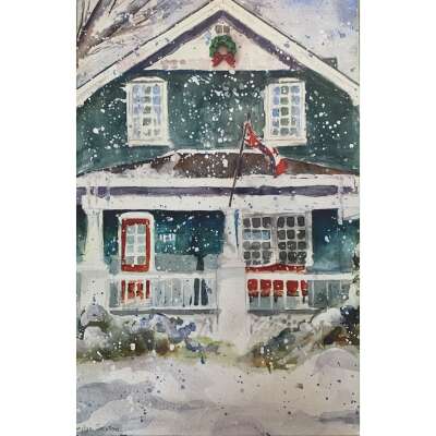 Christmas Greeting Card - Winter on Main Street II