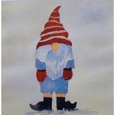 Winter Greeting Card - Gnome