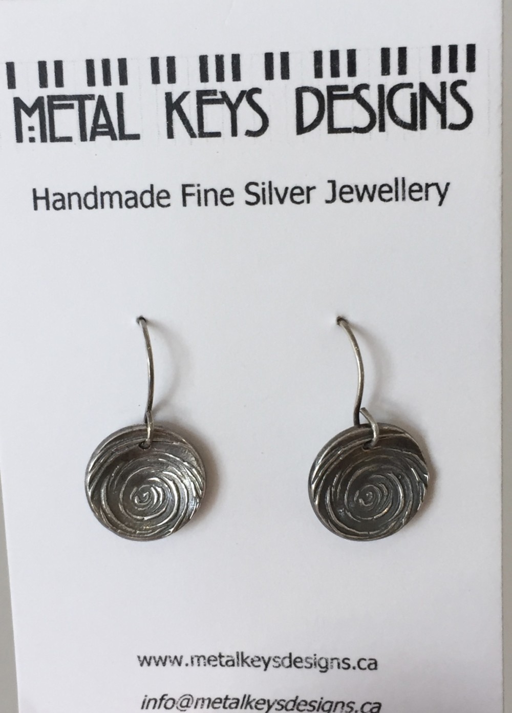 Earrings - Fine Silver Swirl