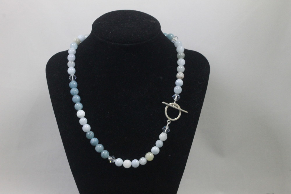 Necklace - Aquamarine and agate 