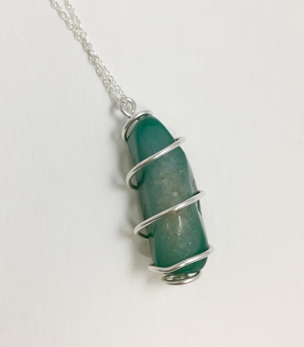 Necklace: Silver Wrapped Stone