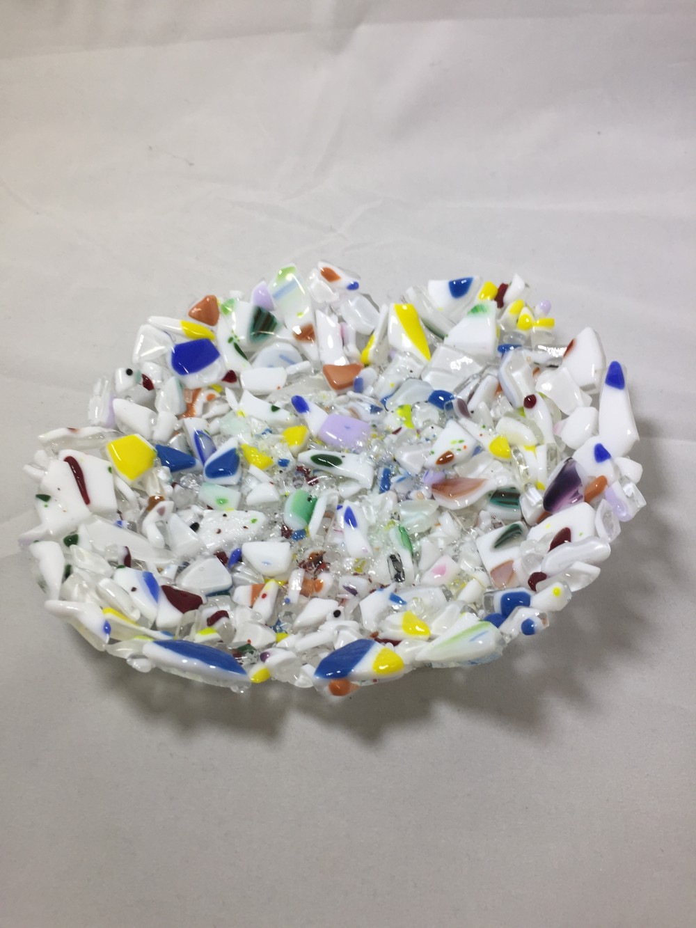 Fused glass plate - Fragments