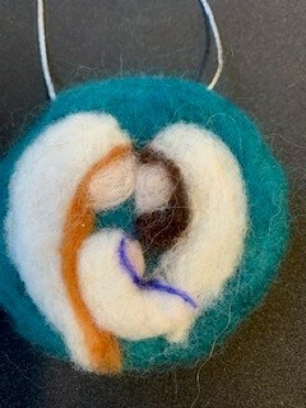 Felted Mary, Joseph and Baby