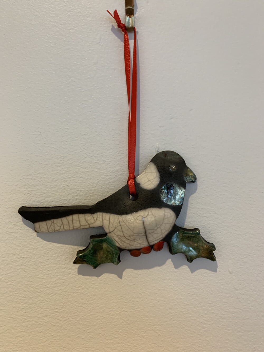 Chickadee - Raku Pottery Ornament