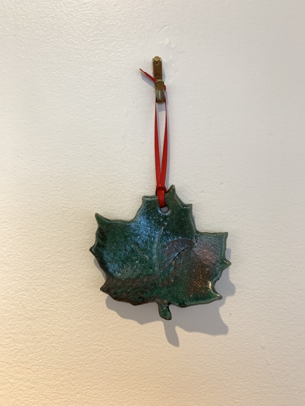 Maple Leaf - Raku Pottery Ornament