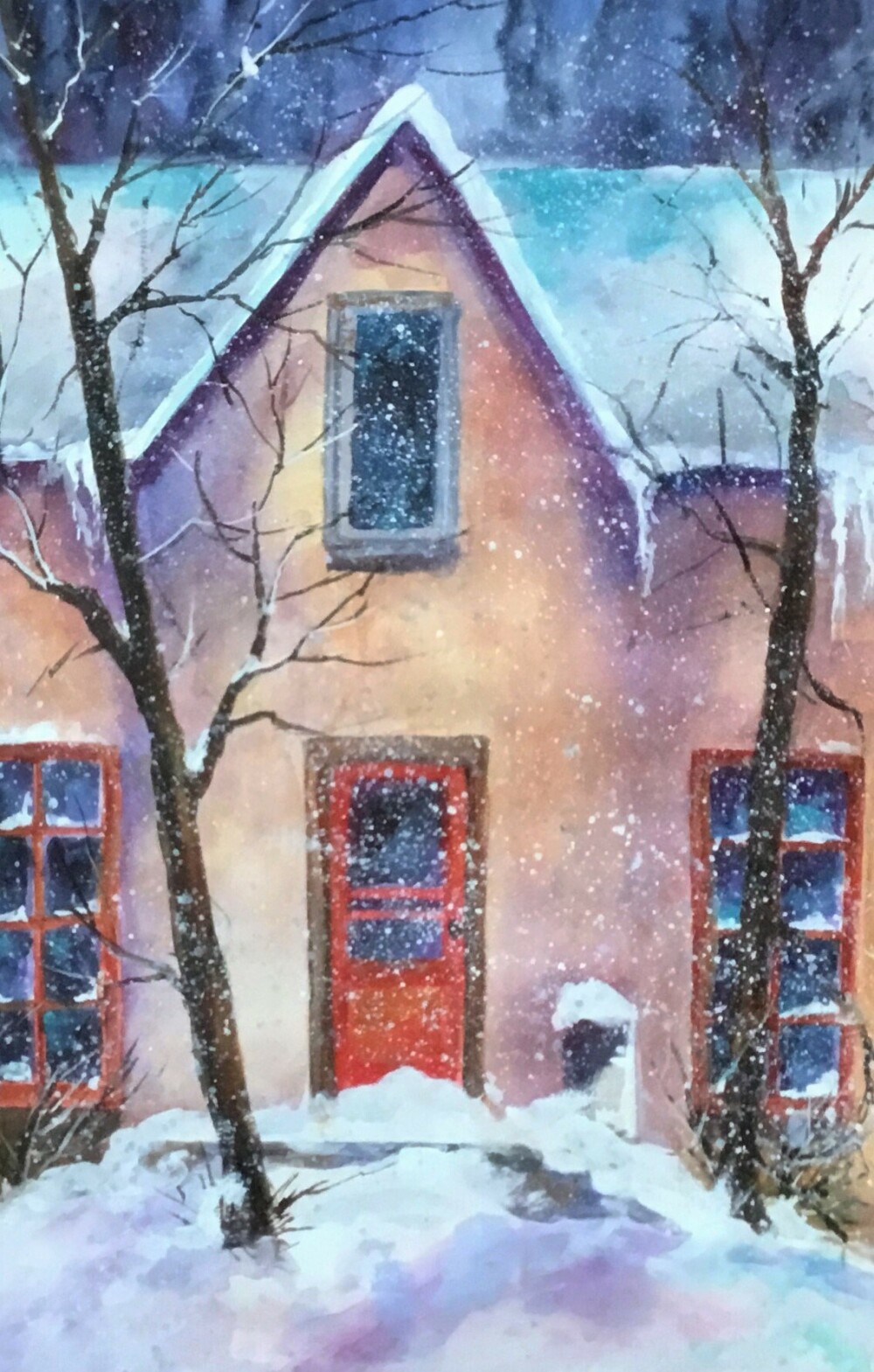 Old House - Christmas Greeting Card