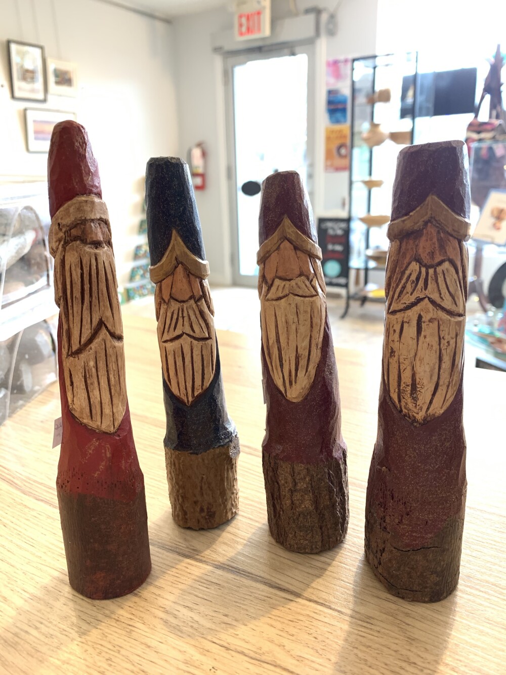 Hand-Carved Wood Santa