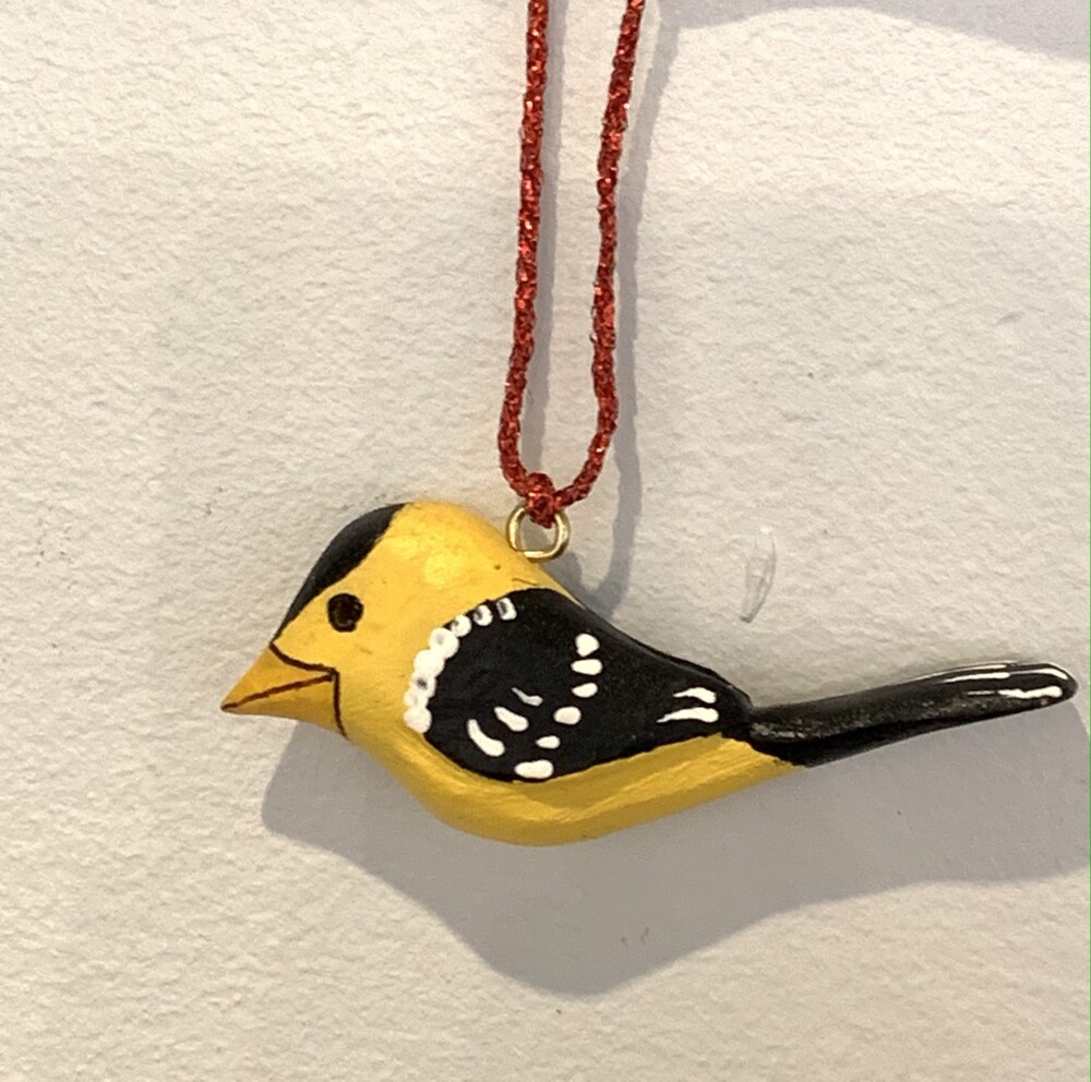 Hand-Carved Wood Gold Finch