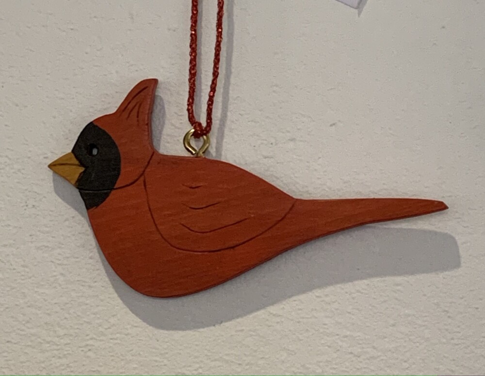Hand-Carved Wood Cardinal