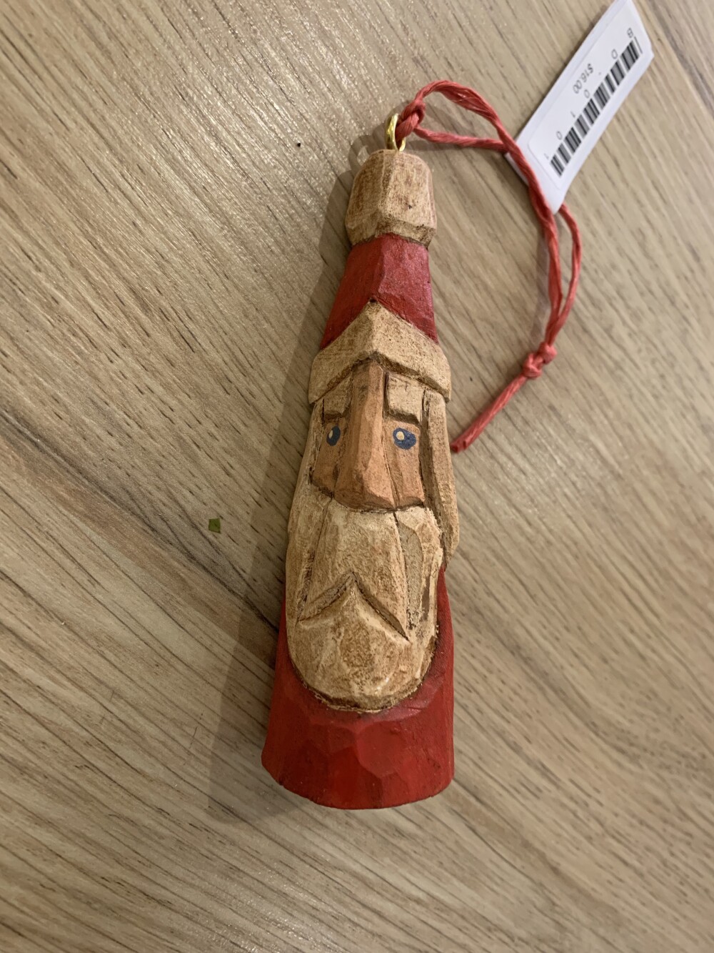Hand-Carved Wooden Santa