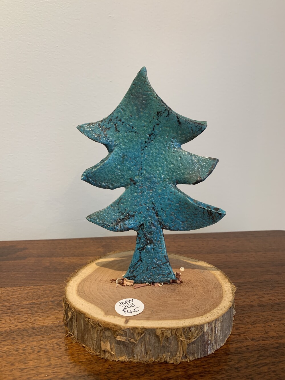 Christmas Tree - Raku Pottery in Wood