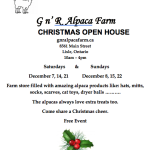 CHRISTMAS OPEN HOUSE at Gn’R Alpaca Farm