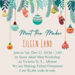 MM_EL - Meet the Maker: Eileen Land - Teen/Adult