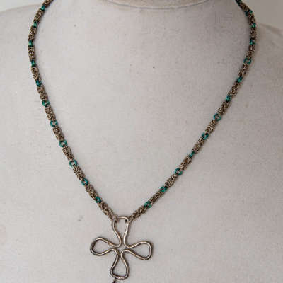 Necklace - Green with Clover 