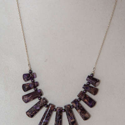 Necklace - Purple Mixed Jasper
