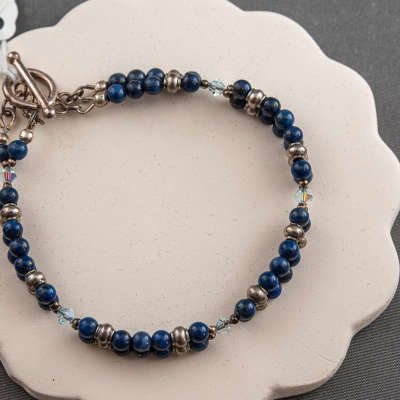 Bracelet - Lapis Lazuli & Swarovski Elements