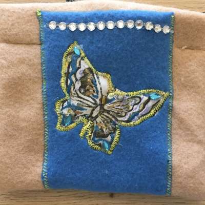 Pouch with butterfly