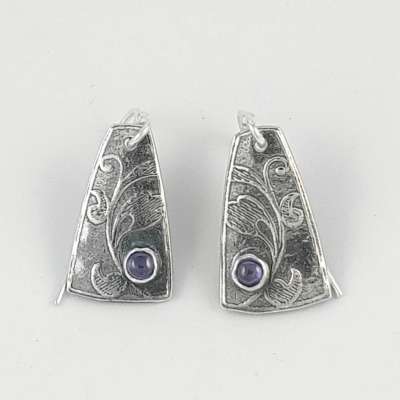 Earrings - Purple Cubic Zirconia