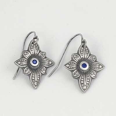 Earrings - Antique Star with Cubic Zirconia