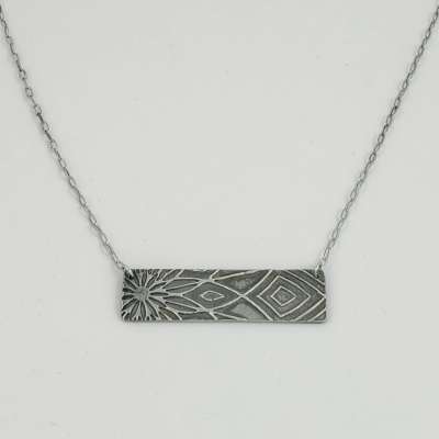 Necklace - Double-Sided Rectangle Pendant