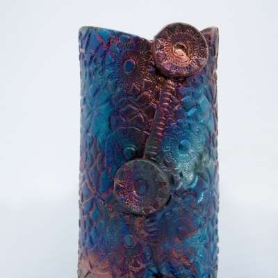 Copper Blues Imprint Vase