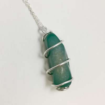 Necklace with Coil Wrap Pendant