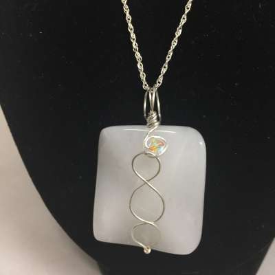 Necklace - White Jade Pendant