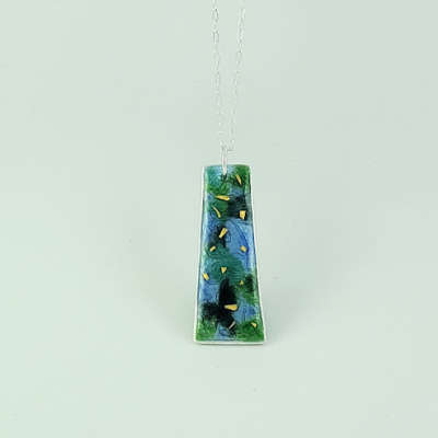 Necklace - Enamelled with 24k Gold