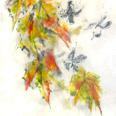 Butterflies and Fall Maple I