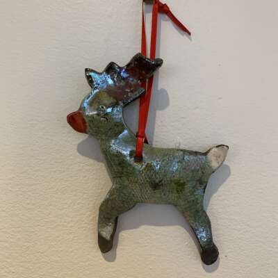 Deer - Raku Pottery Ornament