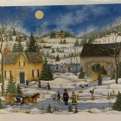 Winter Greeting Card - Stone Hill Farm