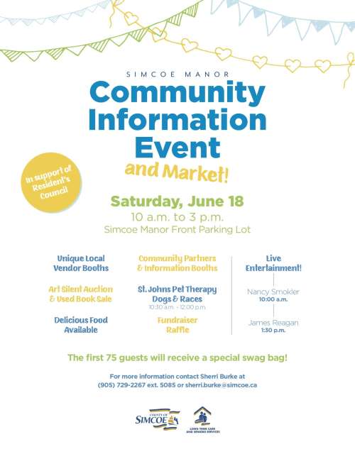 Simcoe Manor Community Market & Info Event