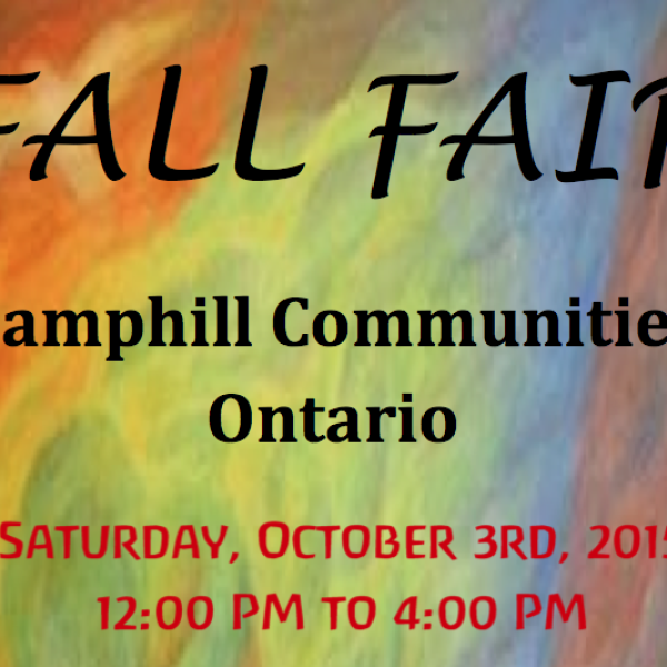 Saturday, October 3, 2015 at Camphill Fall Fair