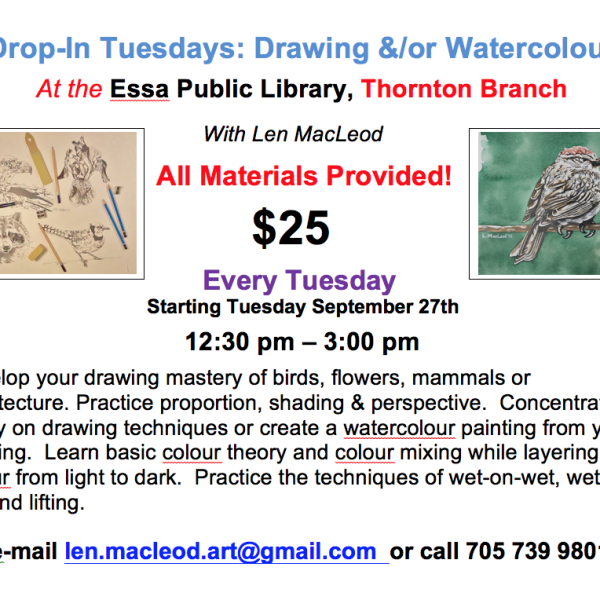 DROP-IN WATERCOLOUR & PAINTING IN ESSA