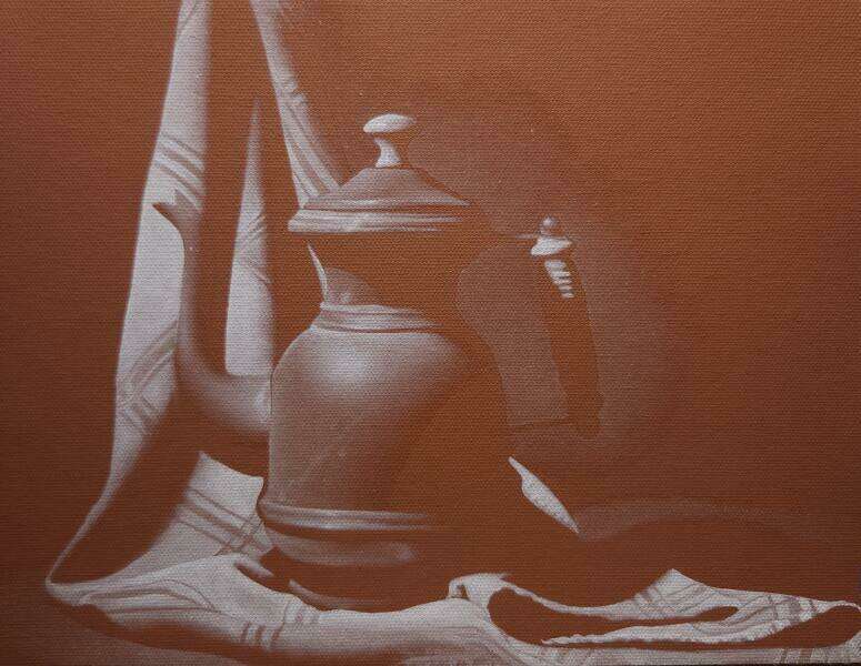 Copper Teapot. Still life. Oil on canvas. 9 in. x 12 in.