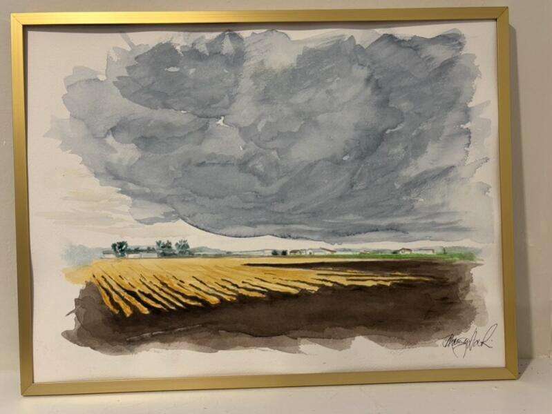 Storm Rolling - Holland Marsh - Watercolour (3rd Place Holland Marsh Centennial Art Contest)